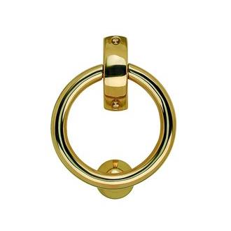 Smedbo B098P 5 1/8 in. Finnish Ring Knocker in Polished Brass